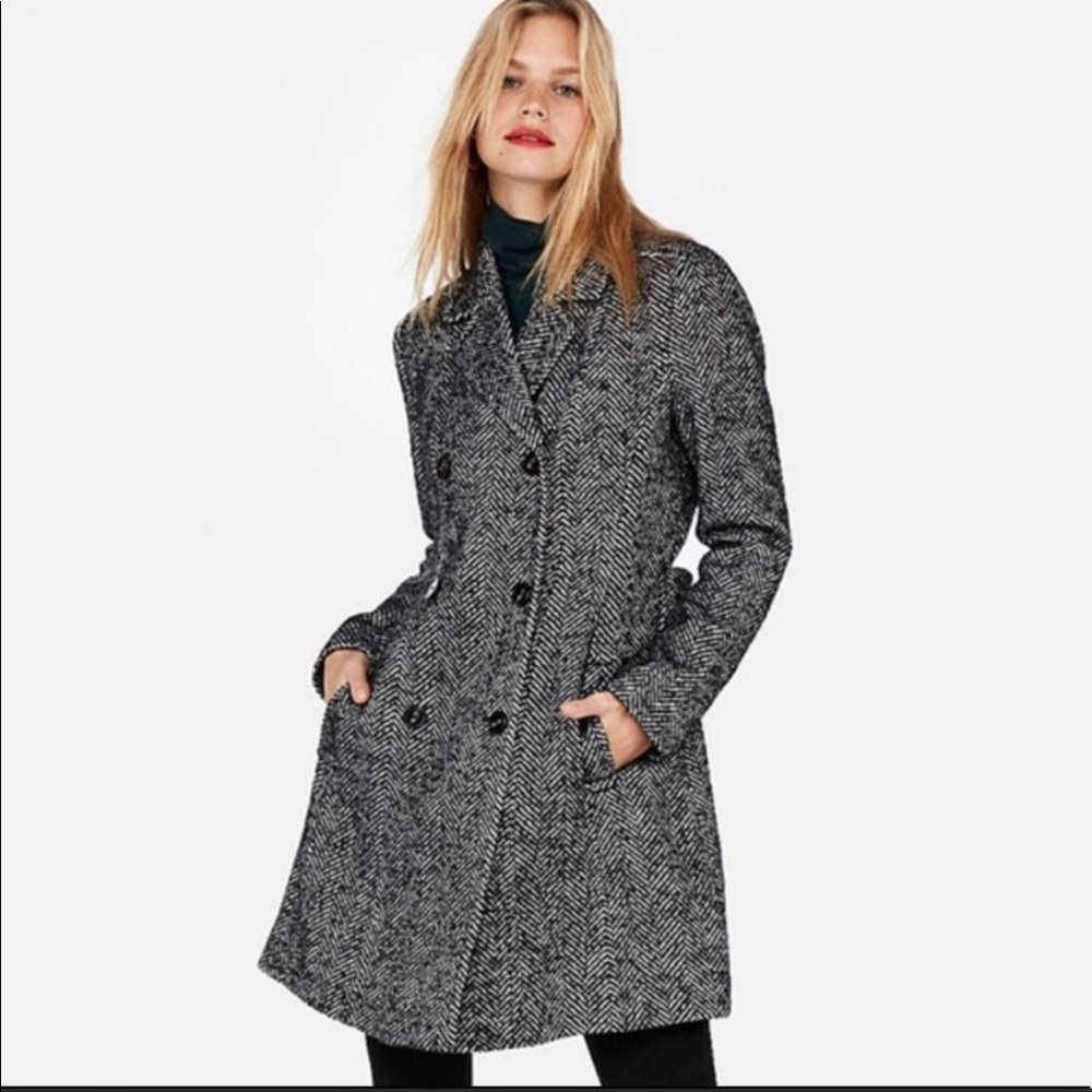 Banana Republic Tweed Button Down Coat